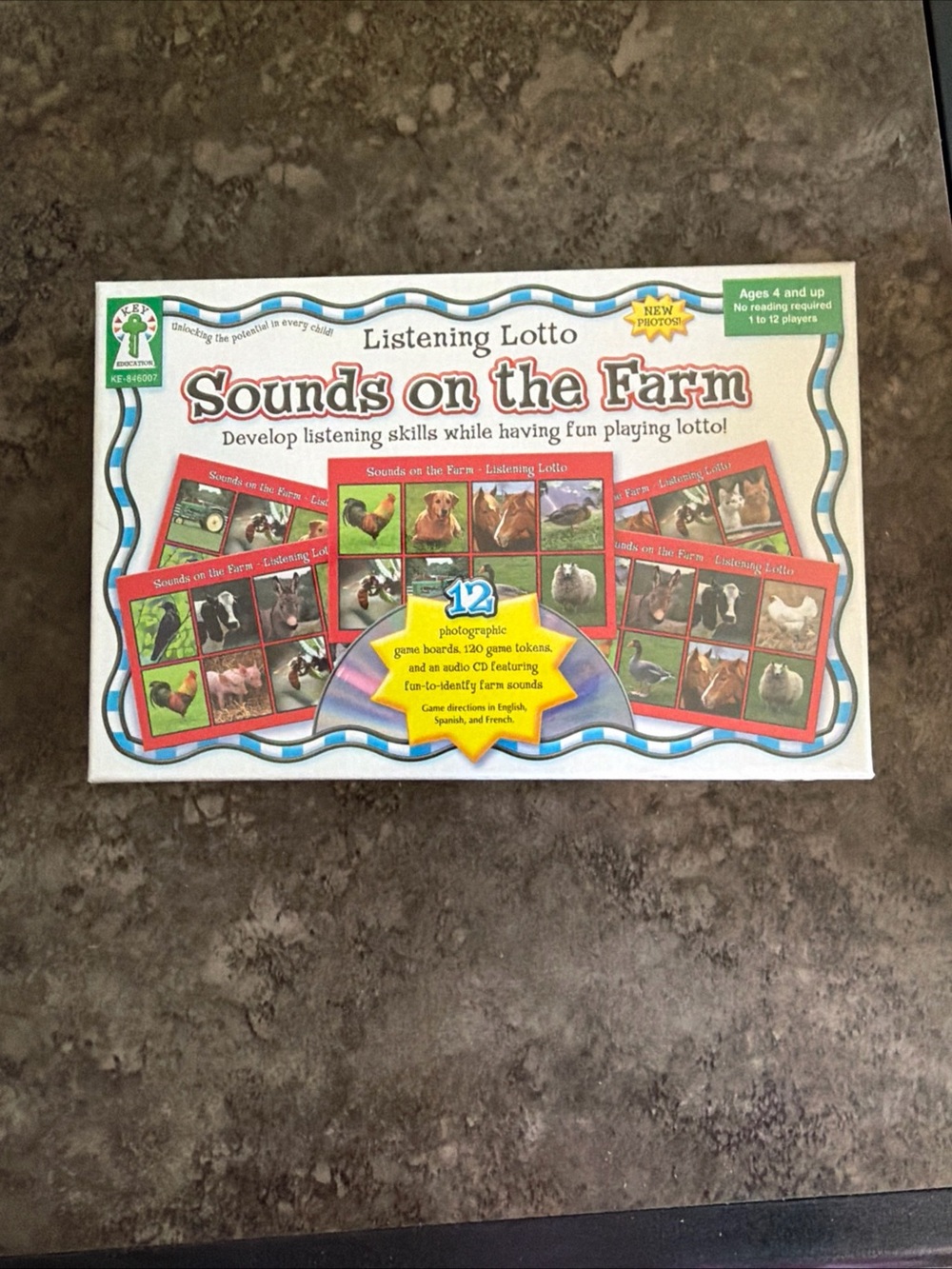 Listening Lotto Game Kids Multicolor Sounds on the Farm KE-846007 Key Education